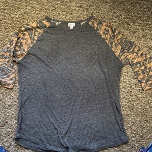 LuLaRoe Charcoal Tee with Speckled Design